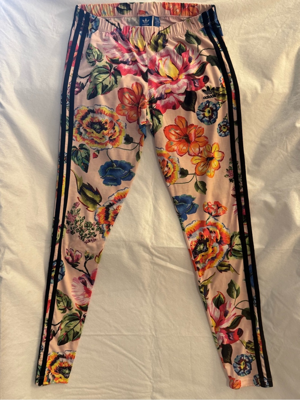 Adidas original x Farm Rio Pink Floral Track Leggings Size Med